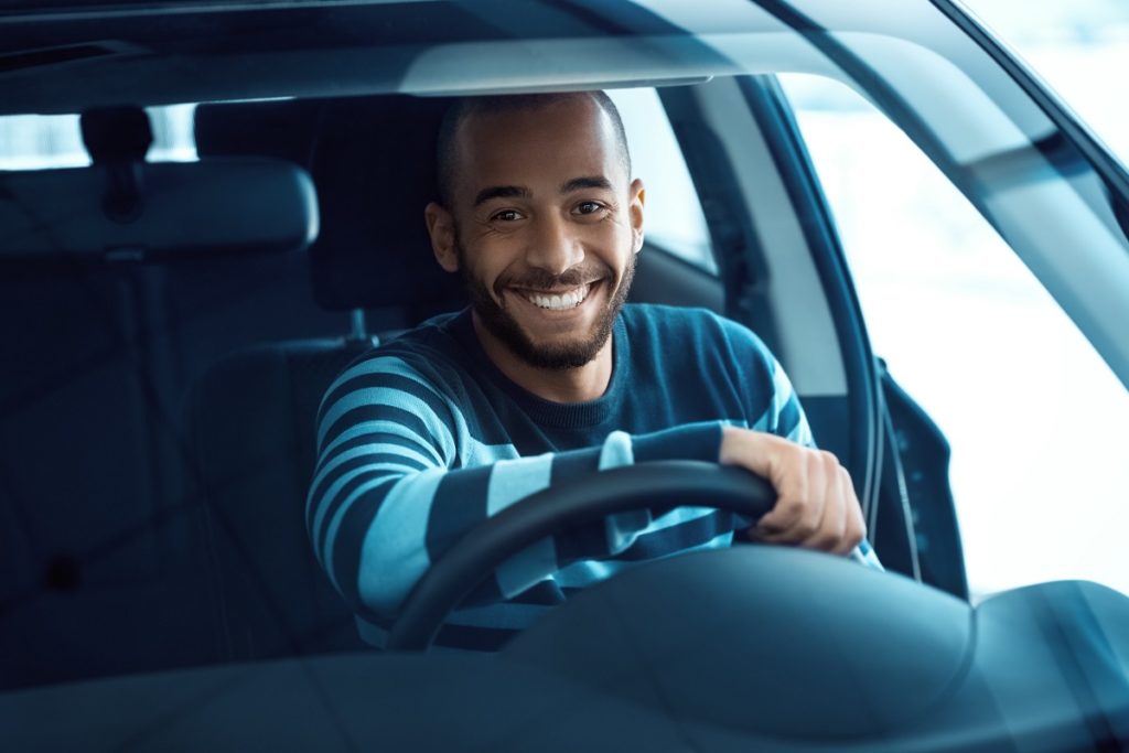 Smiling driver